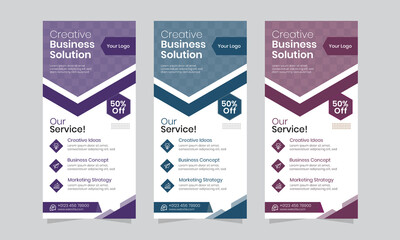 Corporate Business DL flyer Template. Creative Rack card design.