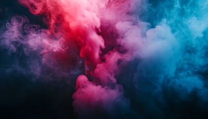 Abstract smoke art. Colorful swirling smoke