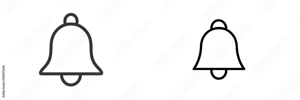 Leinwandbilder two distinct bell icons showcasing different design styles suitable for various applications