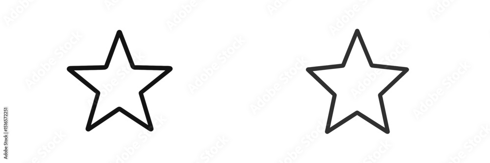 Poster Two simple star outlines displayed side by side on a plain background illustrating minimalistic design elements