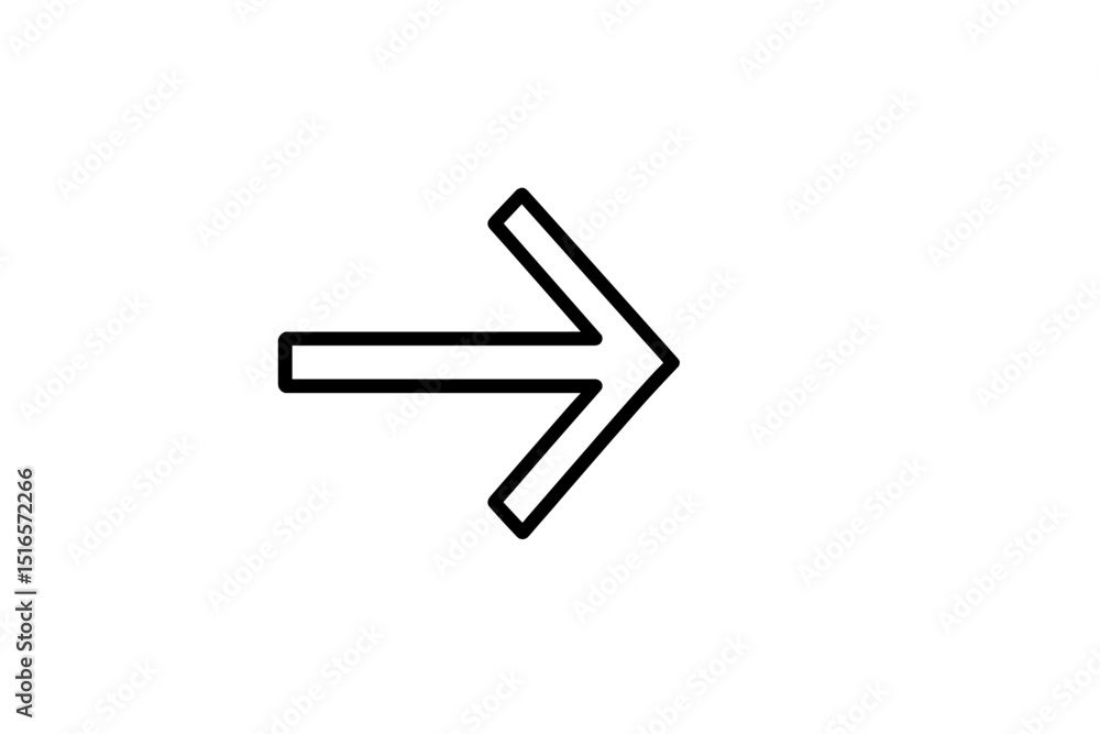 Poster Arrow symbol indicating direction to the right in a simple and clean design