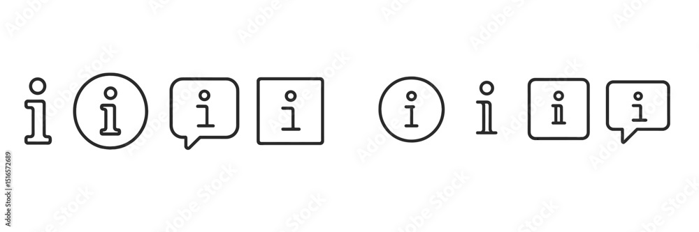 Aufkleber variety of information icons displayed in different shapes, emphasizing clarity and communication de