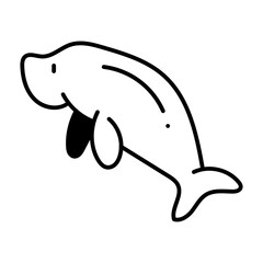 Dugong Fish dualtone icon