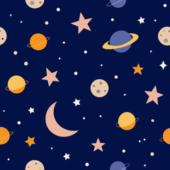 galaxy star seamless pattern   hand drawn stars 