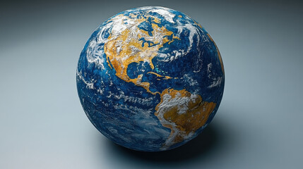 A detailed and realistic depiction of Earth, showcasing continents and oceans, ideal for educational, environmental, and artistic projects
