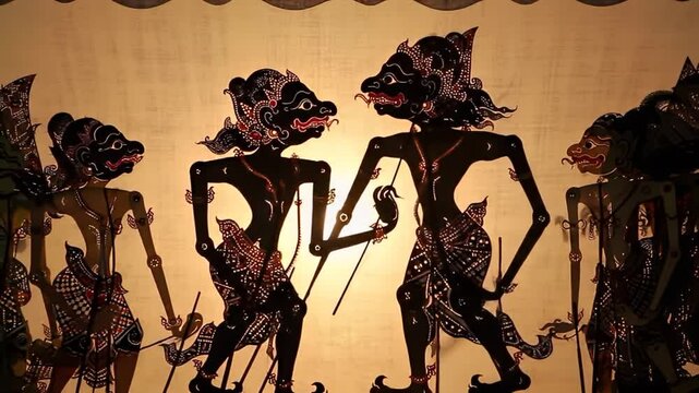 Javanese Wayang Kulit Shadow Puppets Traditional Indonesian Art