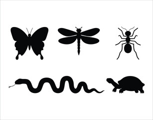 Animal Icon Collection Black