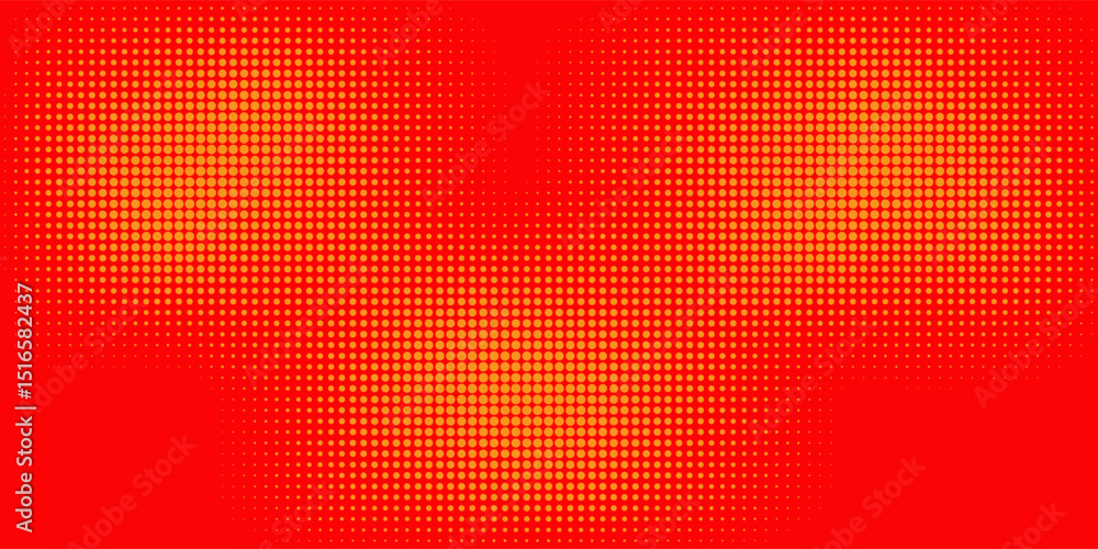 Poster dots halftone orange color pattern gradient texture with technology digital background. dots pop art
