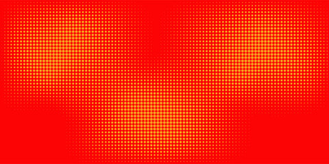 Dots halftone orange color pattern gradient texture with technology digital background. Dots pop art comics with summer background eps 10.