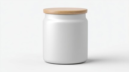 Small Stainless Steel Kitchen Composter Bin with Sustainable Bamboo Wood Lid on a White Background