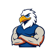 eagle athletic mascot logo vector illustration