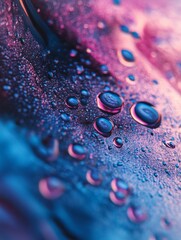 Close-up Rain Drops Water Bead Photography.