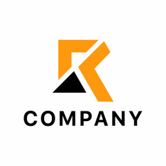 Modern Geometric R Letter Logo for Company Branding