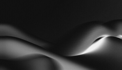 Elegant, simple, and minimal black and white gradient background wallpaper design with dust, noise, and fine grain effect. Horizontal format suitable for website headers or banners. Modern and stylish