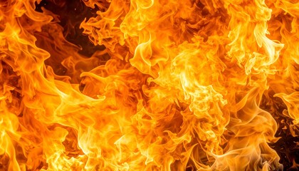 Flames of fire close view background