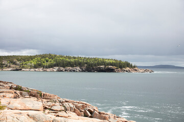 Coastline view at Acadia National Park in Maine