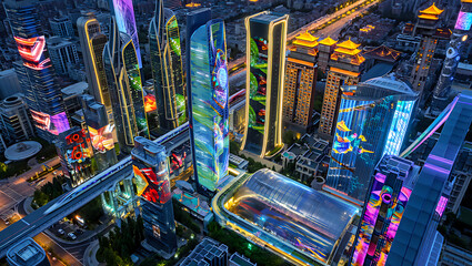 Obraz premium advanced city view