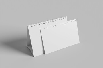A5 blank desk calendar 3D Rendering
