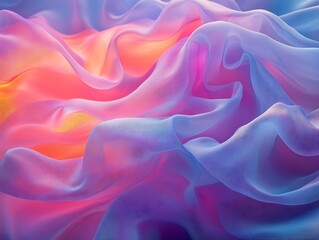 Obraz premium Ethereal flow: Abstract composition with vibrant, translucent and soft colors