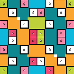 seamless periodic table pattern   colorful element 