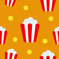 seamless popcorn pattern   red striped tubs 