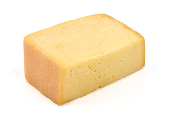 Hard Cheese Block, Isolated on White Background