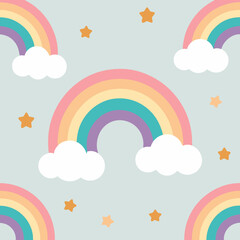 seamless rainbow pattern   whimsical rainbow 