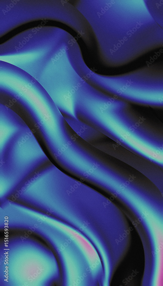 Aufkleber abstract blurred wavy grainy gradient background texture. digital grain dust soft noise effect patte
