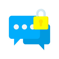 Fototapeta premium Private Chat flat color icon