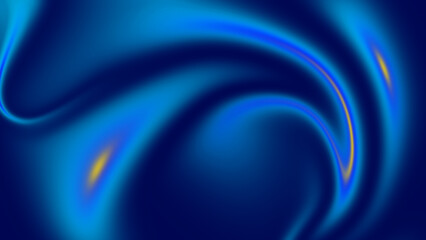 Abstract Blue Swirl Background with Neon Light Waves and Smooth Gradient Flow
