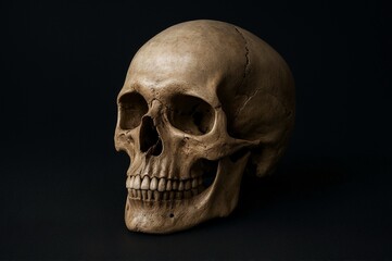 Obraz premium human skull on black