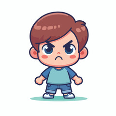 little boy is angry