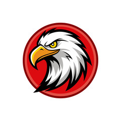 Fototapeta premium eagle head circle stock mascot logo illustrations