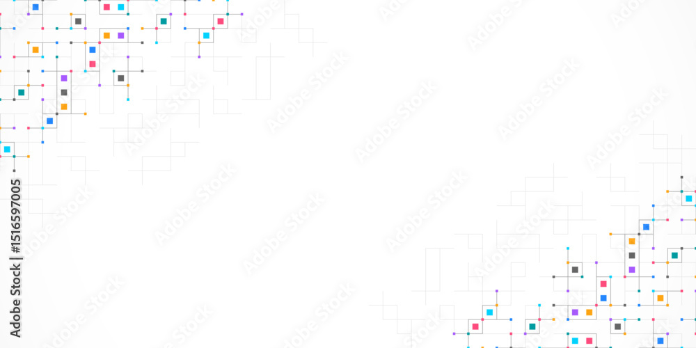 Poster Minimalistic vector texture with linear squares pattern. Creative idea of modern design with abstract geometric background