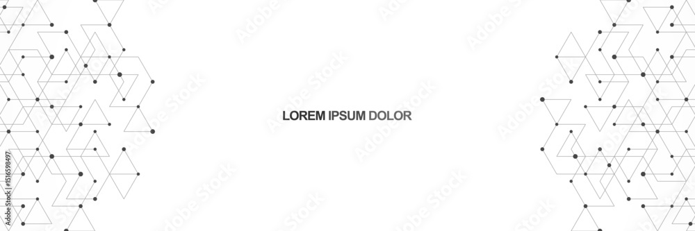 Poster Creative idea of modern design with abstract geometric background. Minimalistic vector texture with linear pattern