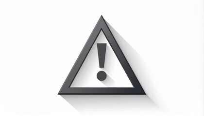 Attention mark minimal concept. Warning sign with exclamation mark in a triangular shape.