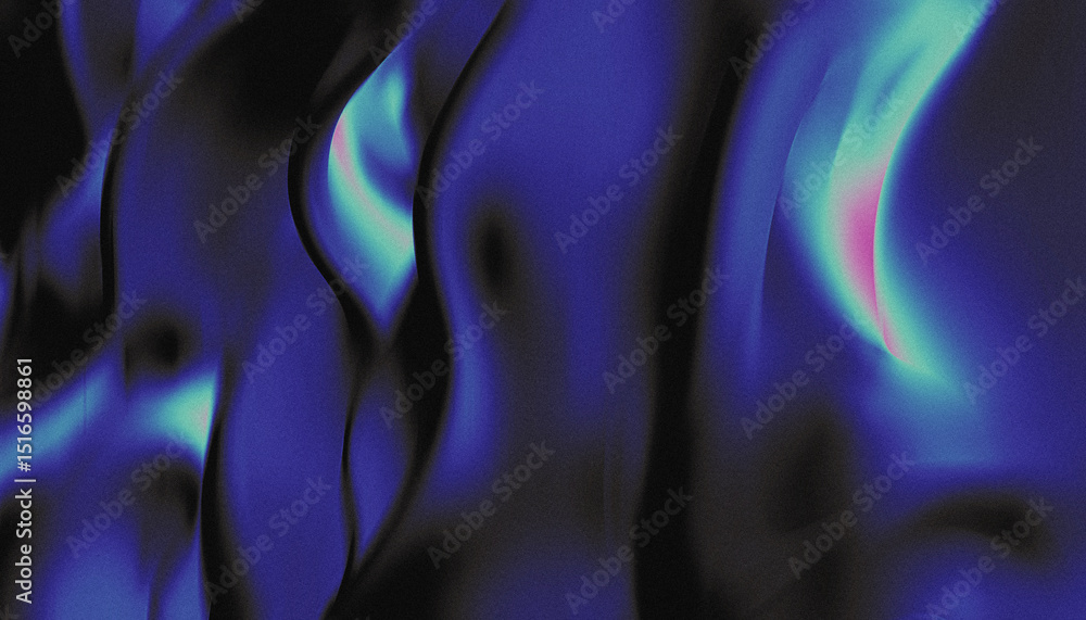 Aufkleber abstract blurred wavy grainy gradient background texture. digital grain dust soft noise effect patte