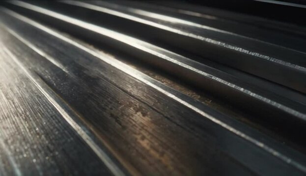 Abstract corrugated metal, silver, industrial texture