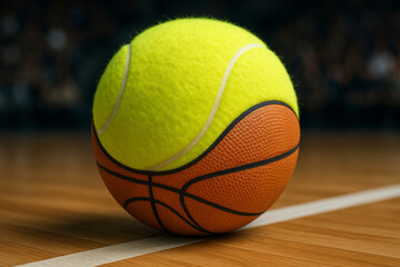 Hybrid Ball on Court Floor