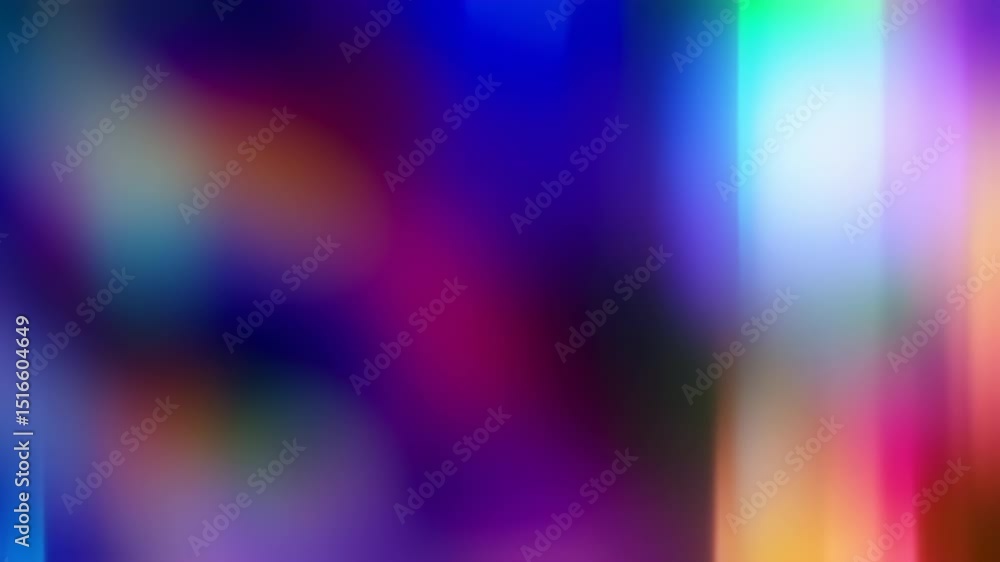 Poster a video showing vibrant blurred lights shining in darkness creating an abstract and colorful spectac
