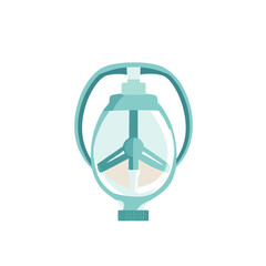 Full Face Snorkel Mask Diving Equipment in Blue and Clear Design for Underwater Exploration and Protection