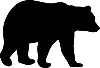 black silhouette of a bear