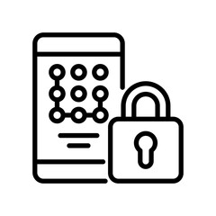 Lock Screen line icon