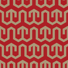 Abstract seamless geometric pattern with lines and hexagonal shapes -vector eps8