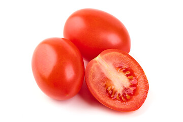 Fresh Red Tomatoes Isolated on White Background.