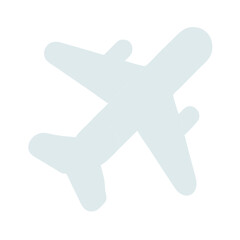 Obraz premium Airplane icon in pastel green silhouette style