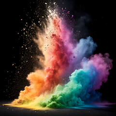 Abstract cosmos dust and light form a mystical space nebula, revealing a star of the universe with fractal fantasy and scientific mystery