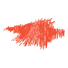 Bold Red Brush Stroke with Intense Texture