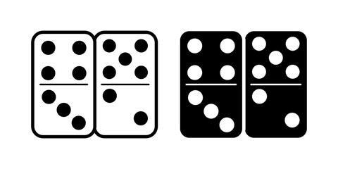  dominoes icon white on background