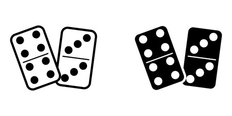  dominoes icon white on background